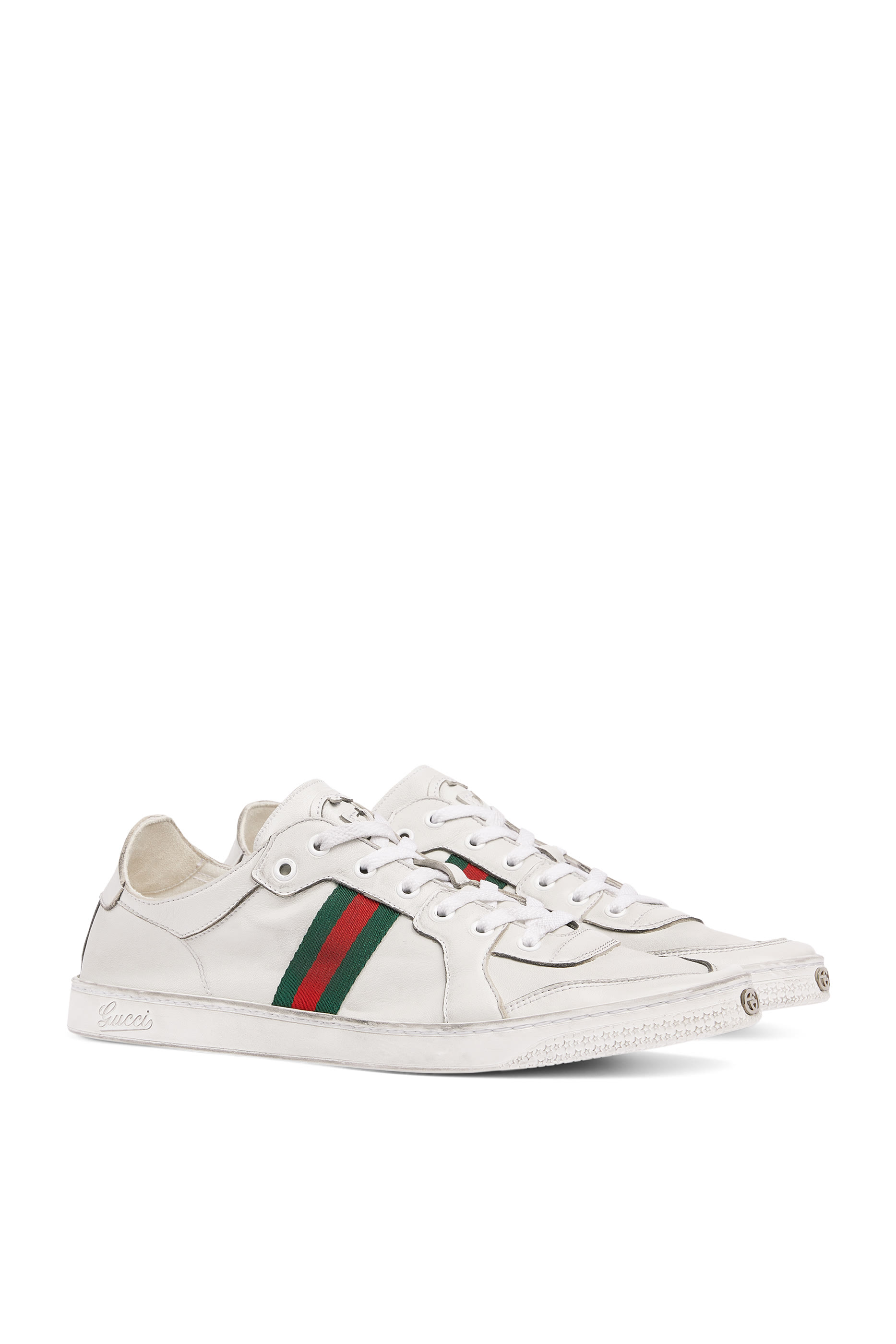Web-Detail Stretch Low-Top Sneakers