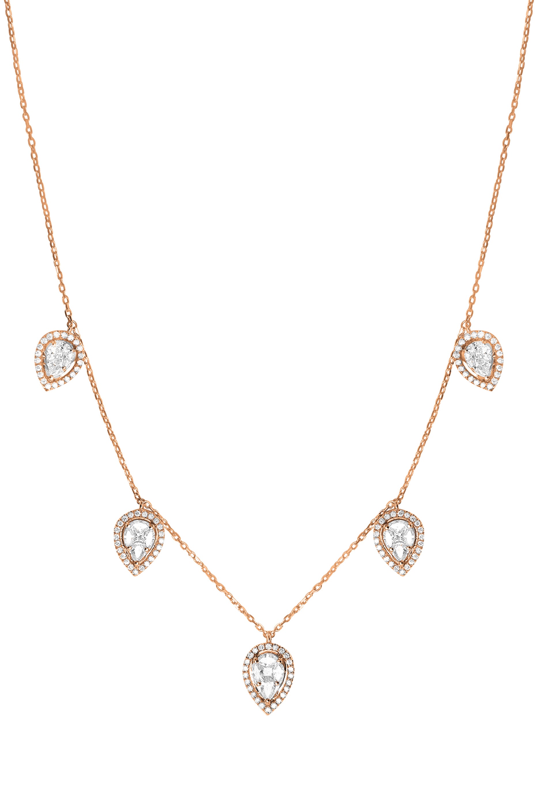 Éclat Choker 5 Pears, 18k Rose Gold & Diamonds