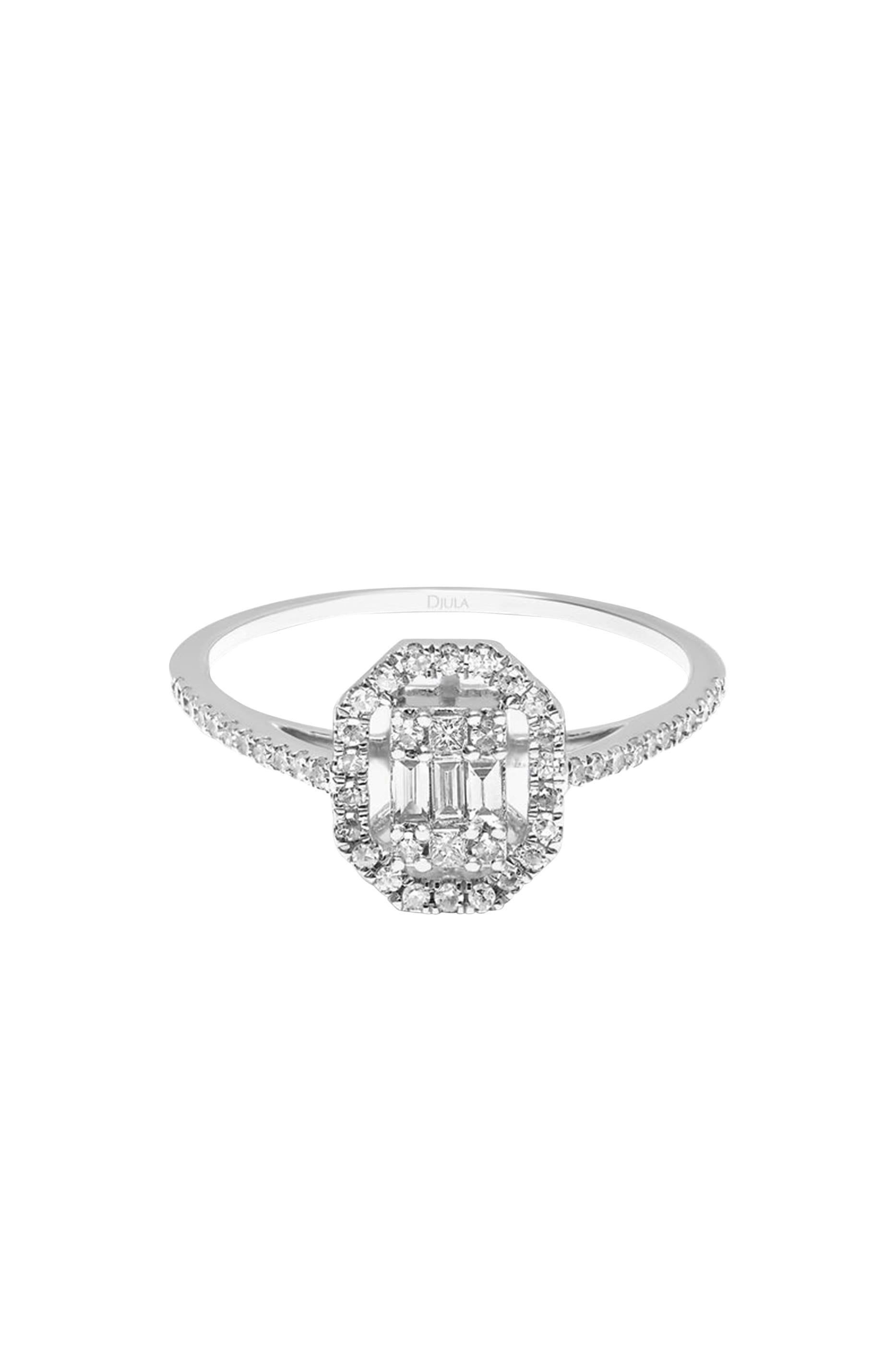 Union Vendôme Ring, 18k White Gold & Diamonds