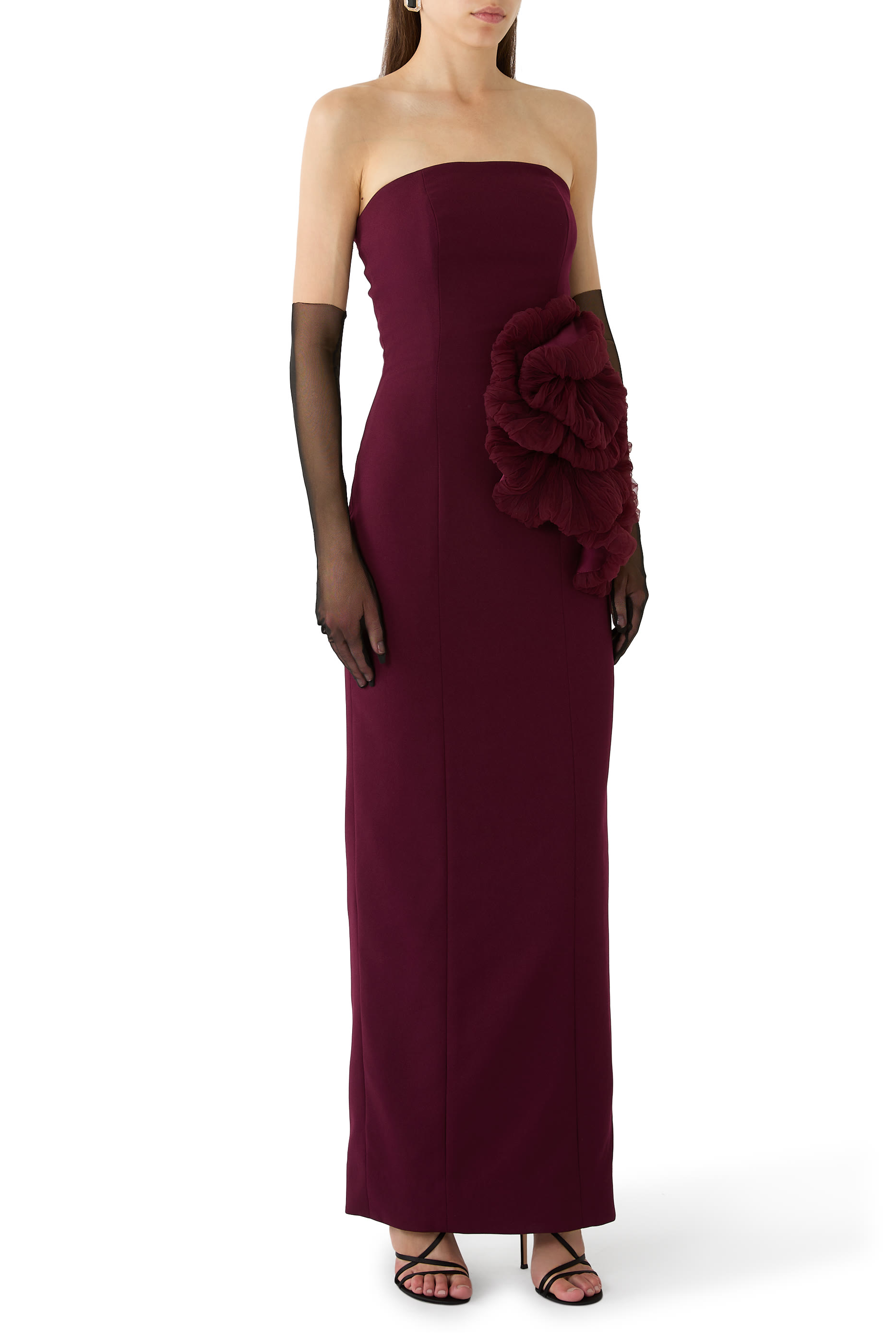 Floral Strapless Gown
