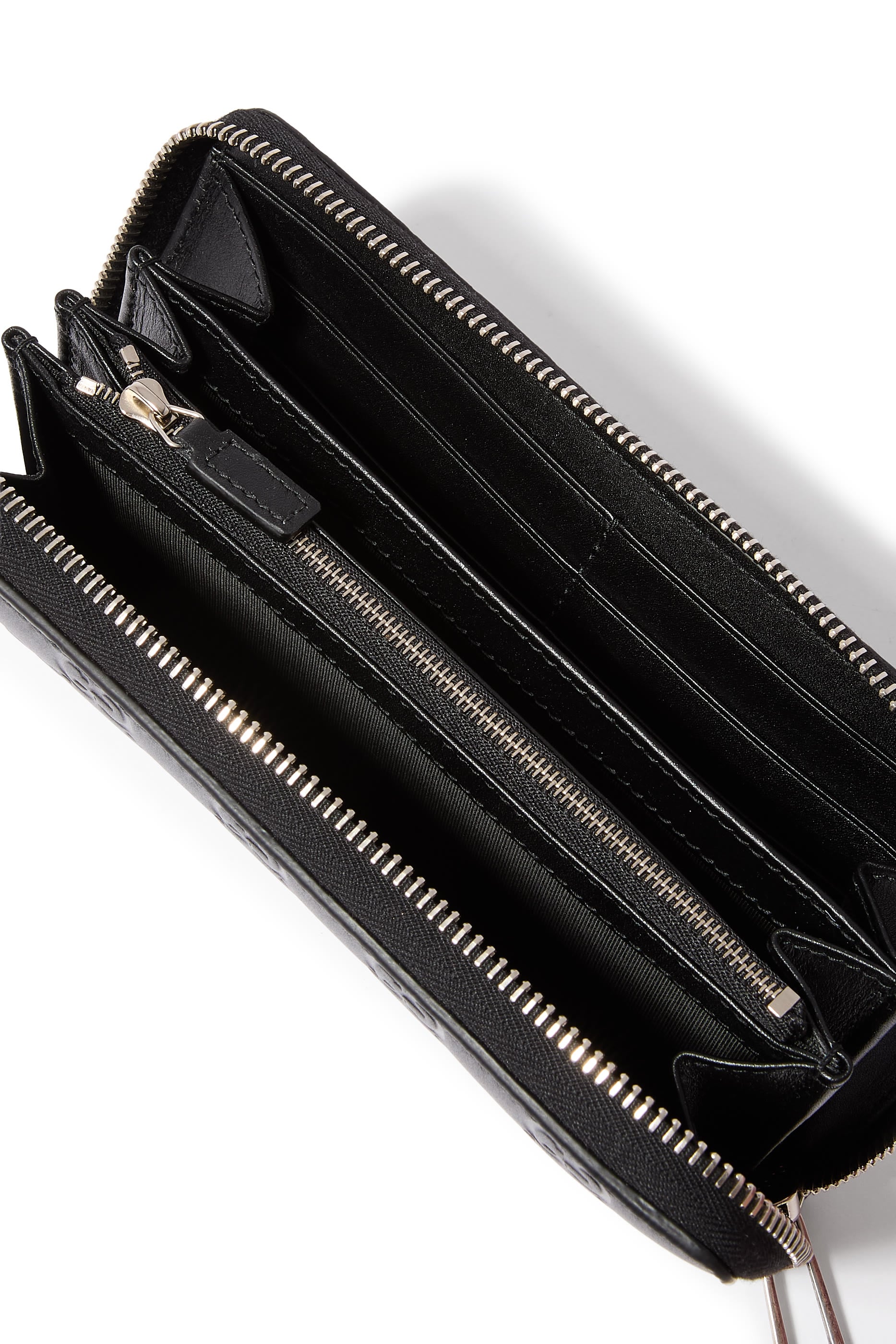 GG Emblem Zip Around Wallet