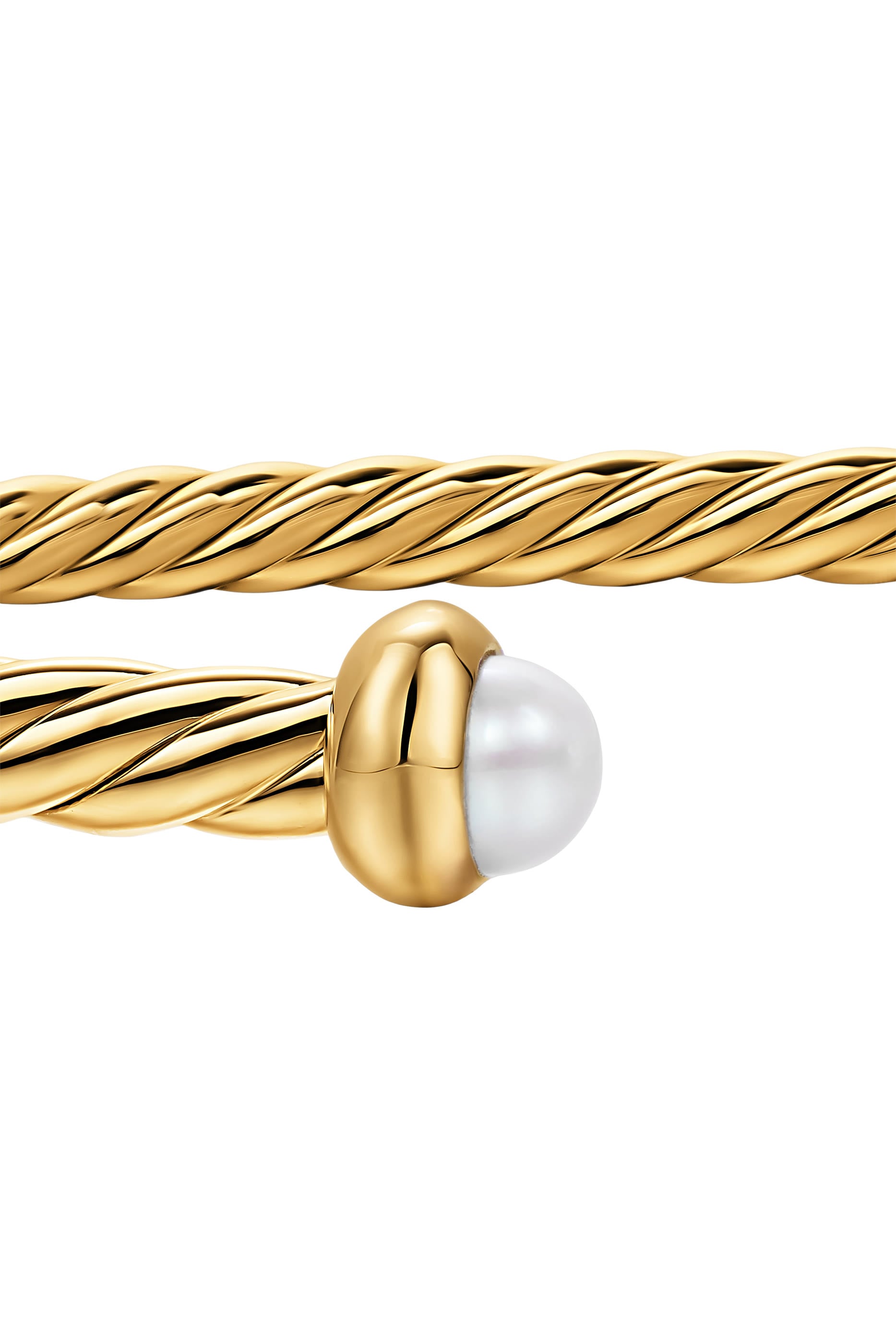 Micro Cablespira® Flex Bracelet, 18k Yellow Gold & Mother of Pearl