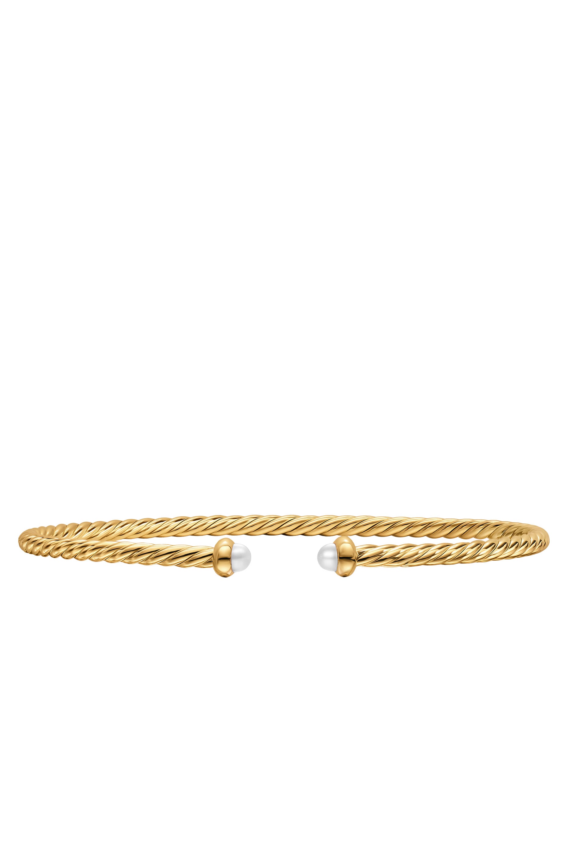 Micro Cablespira® Flex Bracelet, 18k Yellow Gold & Mother of Pearl