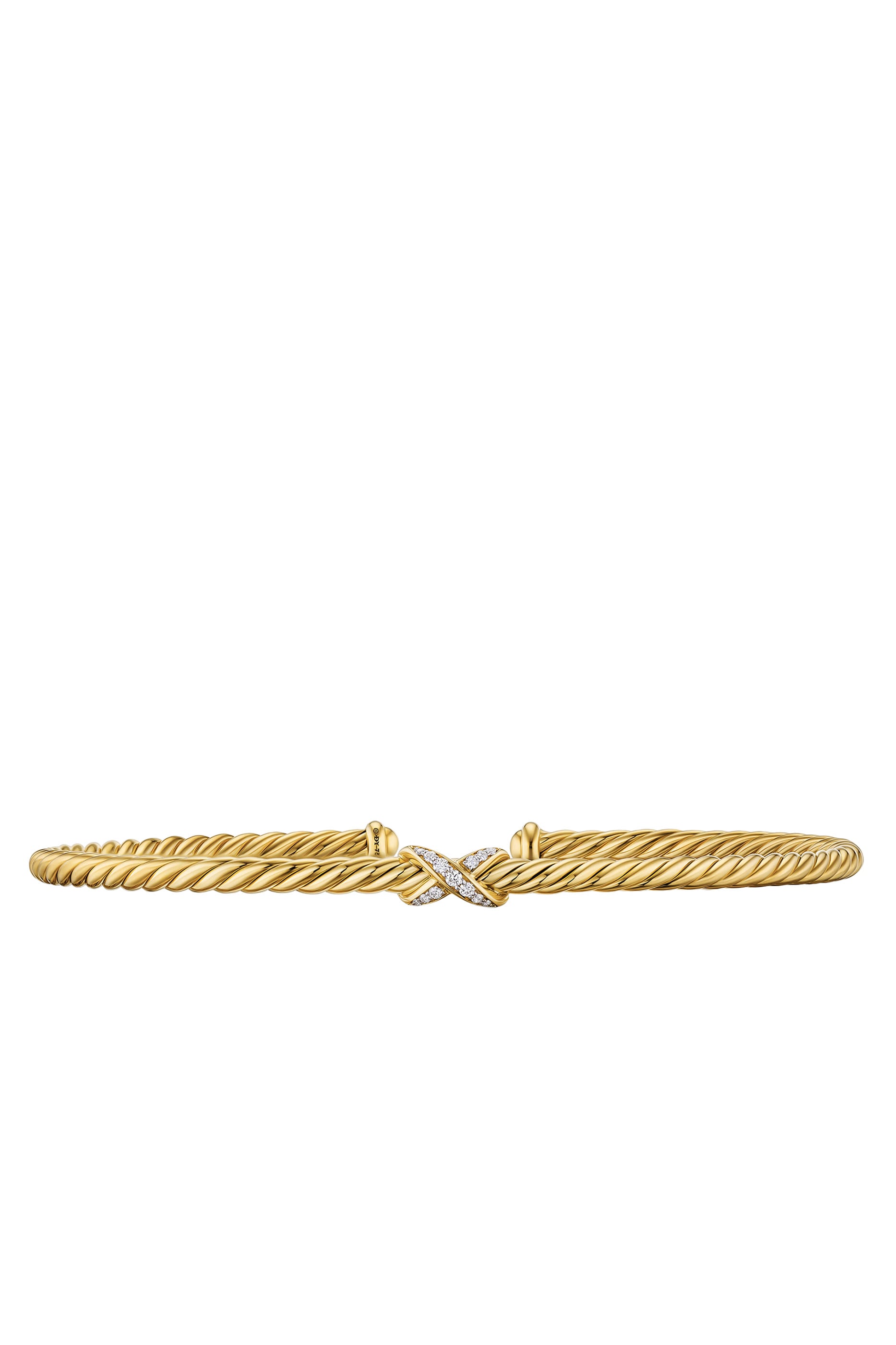 Micro Cablespira® Flex X Bracelet, 18K Yellow Gold & Diamonds