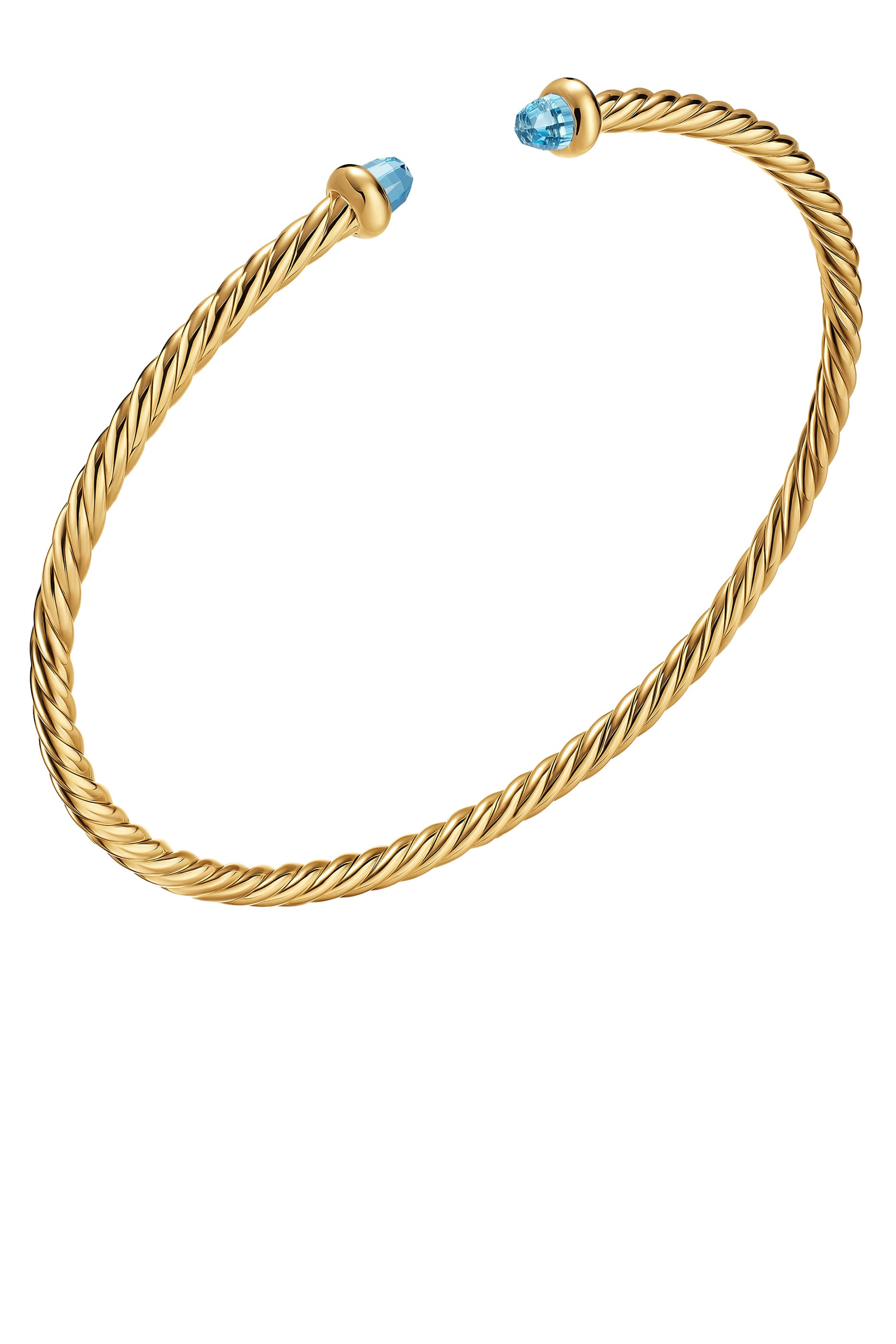 Cablespira® Flex Bracelet, 18k Yellow Gold & Topaz
