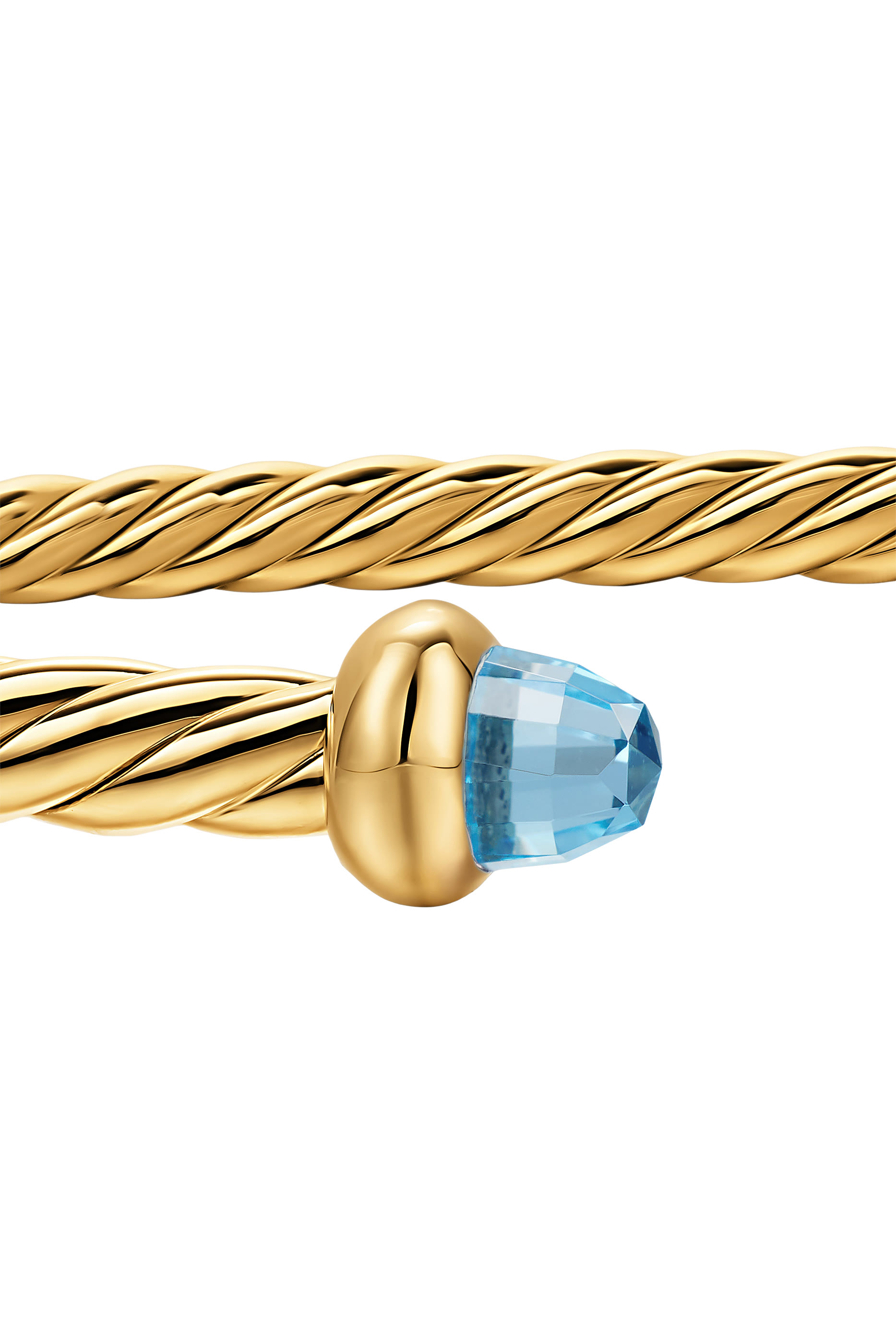 Cablespira® Flex Bracelet, 18k Yellow Gold & Topaz