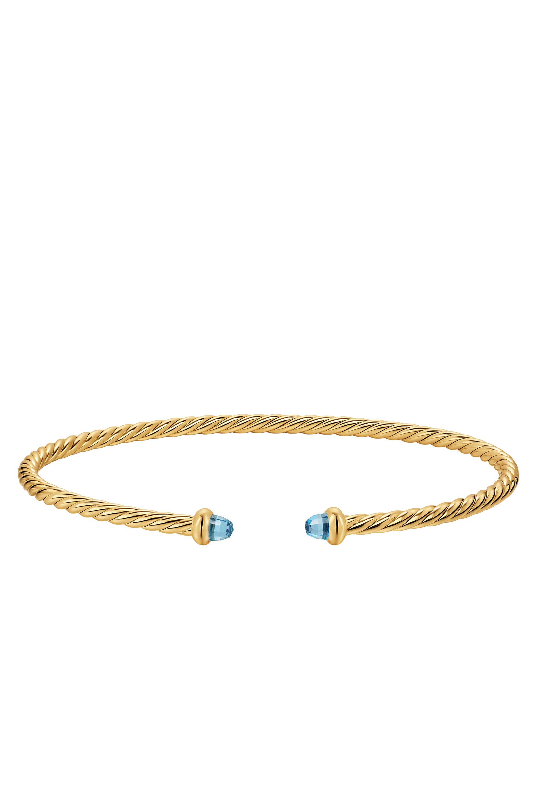 Cablespira® Flex Bracelet, 18k Yellow Gold & Topaz