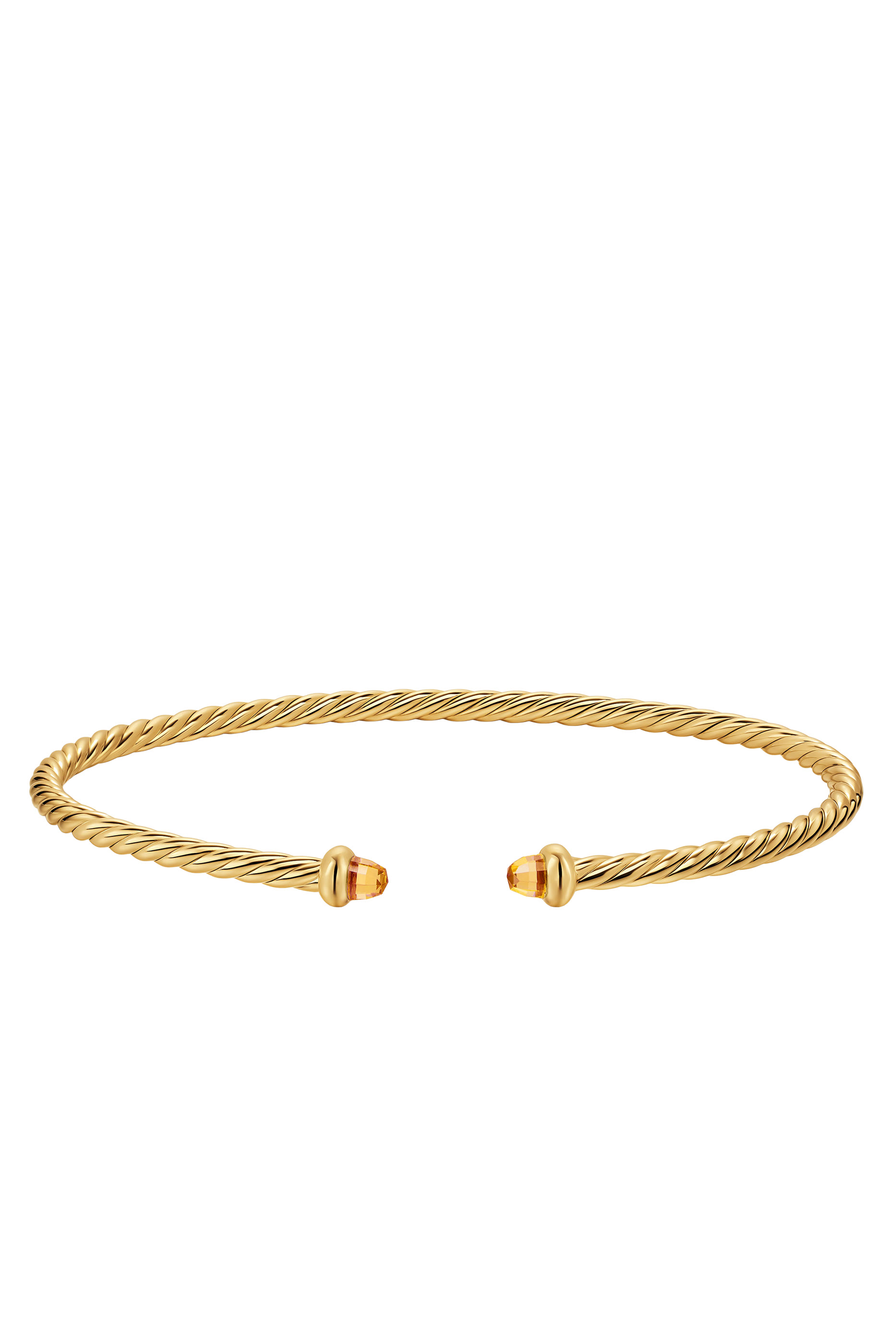Cablespira® Flex Bracelet, 18k Yellow Gold & Citrine