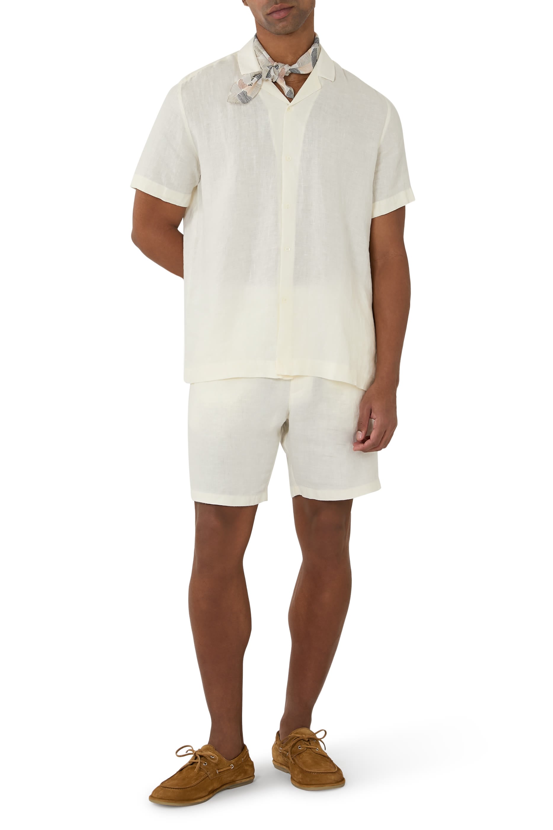 Mars Camp-Collar Linen Shirt