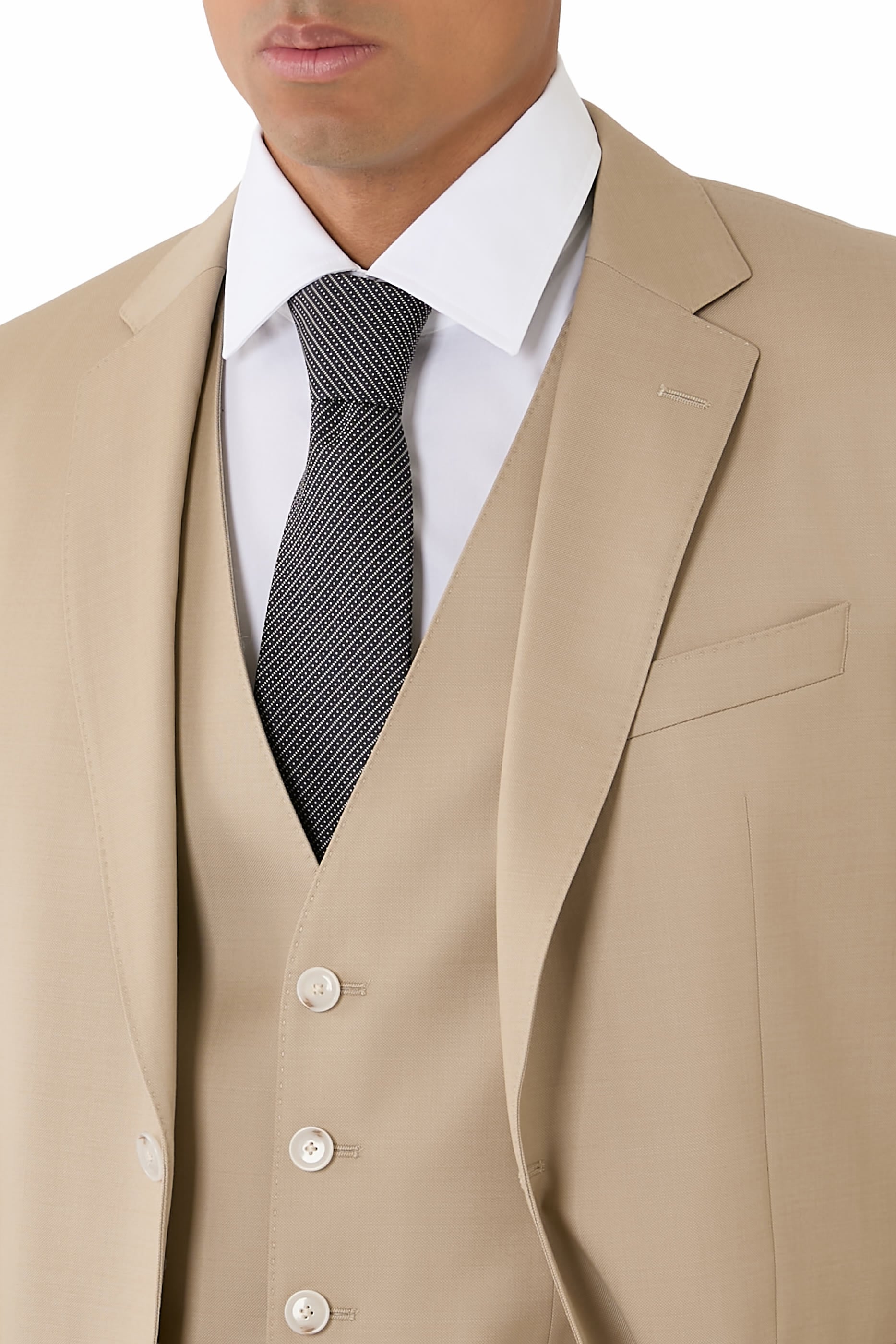 Line Print Silk Tie