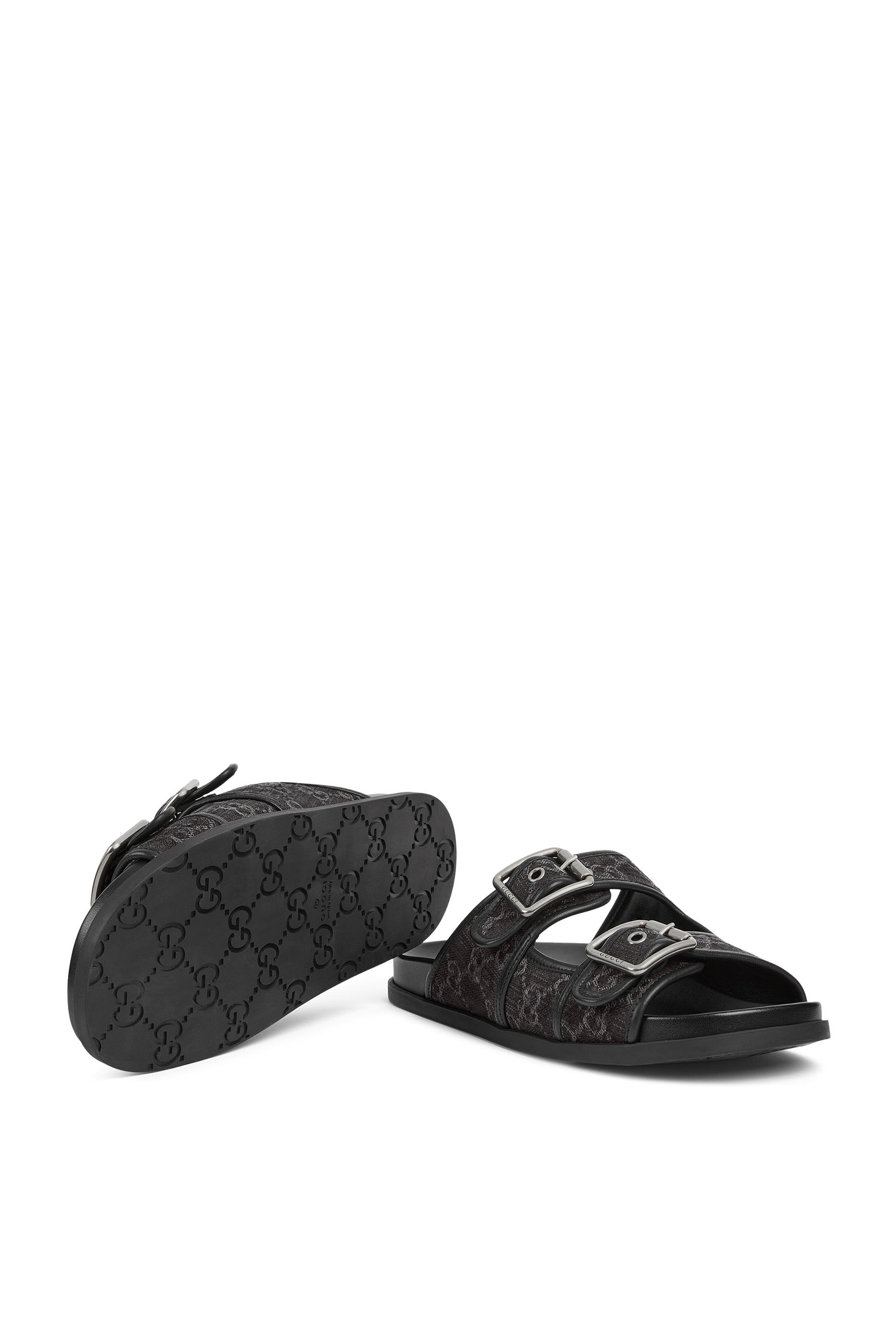 Logo Buckle Slide Sandals 