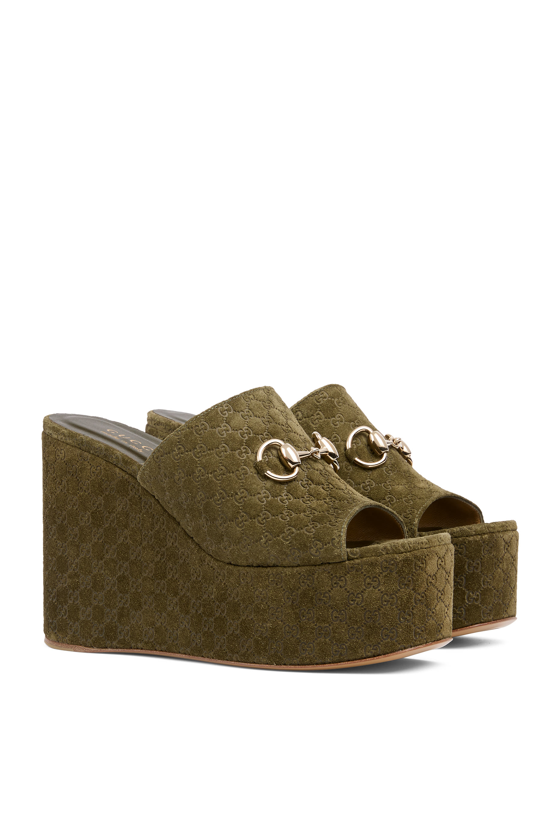 Horsebit Wedge Sandals 125